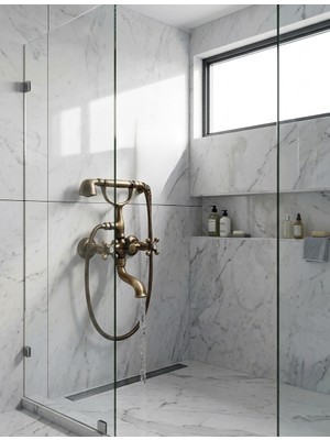 Titanium Design Nostalji Serisi Antik Banyo Bataryası ve El Duşu Seti