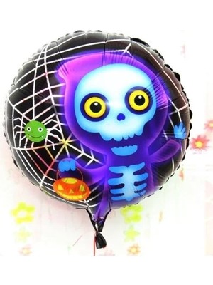 Varsoph Halloween Iskelet Hayalet Folyo Balon 18 Inç (5468)