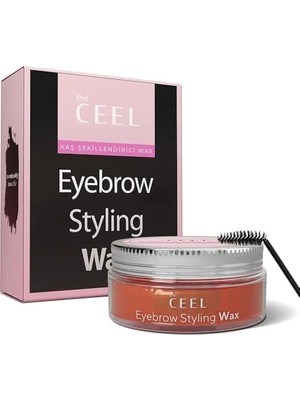 The Ceel Şeffaf Kaş Şekillendirici ve Sabitleyici Wax 50 Ml, E Vitamini ve Hint Yağı Özlü Dolgunlaştırıcı Jel, Fırça Dahil Gün Boyu Kalıcı Etki