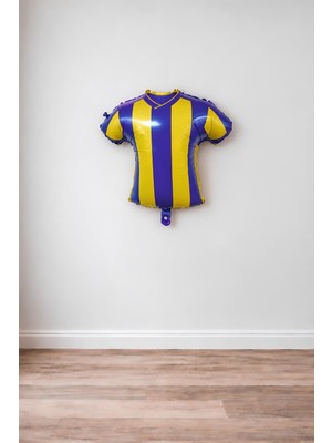 Patladı Gitti Sarı Lacivert  Forma Folyo Balon – 59.5X56 cm