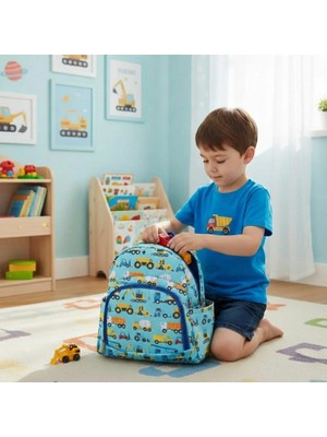 Leader Bag Store - Desenli Anaokulu ve Kreş Sırt Çantası - Ergonomik Su Geçirmez Çocuk Okul Çantası (28X35X15 Cm)