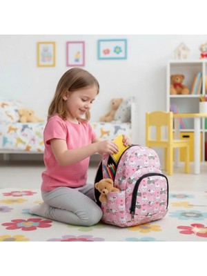 Leader Bag Store - Desenli Anaokulu ve Kreş Sırt Çantası - Ergonomik Su Geçirmez Çocuk Okul Çantası (28X35X15 Cm)