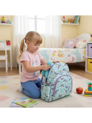 Leader Bag Store - Desenli Anaokulu ve Kreş Sırt Çantası - Ergonomik Su Geçirmez Çocuk Okul Çantası (28X35X15 Cm)