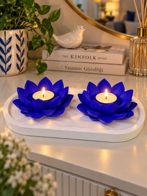 Bubu Home Lotus Zarafeti 2’li Dekoratif Mum Seti