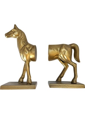 TeknoKapsül Fox Run At Dekoratif Kitap SETI,%100 Demir, 11,5 cm x 9,5 cm x 22,8 cm Ağır Kitap Ayracı