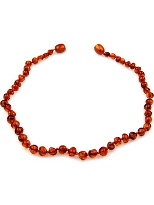 Babyjem Kehribar Bebek Kolyesi 587 Koyu Bej
