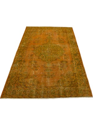 Kilim Antik El Dokuma Overdye Yün Halı 1807 - Vintage - Turuncu