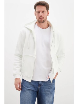 FullaModa 3 Iplik Kanguru Cepli Kapüşonlu Sweatshirt