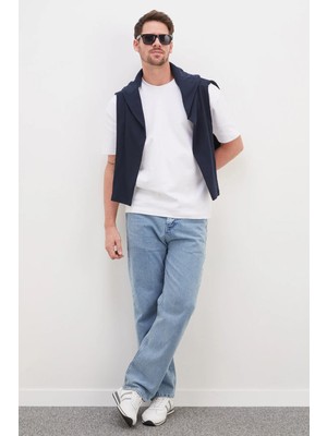 FullaModa Beli Bağlamalı Fermuarlı Jean