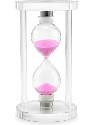 Varsoph Küçük Cam Kum Saati Cam Standlı= Çap: 6cm-Yükseklik: 10CM (5468)