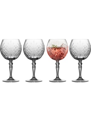 TeknoKapsül Lyngby Glas Melodia Kristal Cin Tonik Bardağı 4 Adet 65 cl