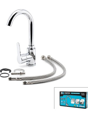Varsoph Krom Delta Lavabo Bataryası Aç Kapa KTX-2639 (5468)