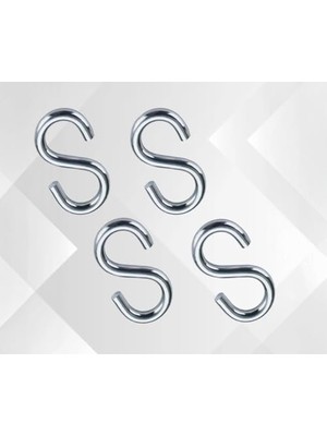 Mey İthalat Çinko ile Işlenmiş, Krom S Kanca, 4 Adet Her, Kullanılır, 316 Paslanmaz Çelik, 6 Mm, Türlü Amaç Için