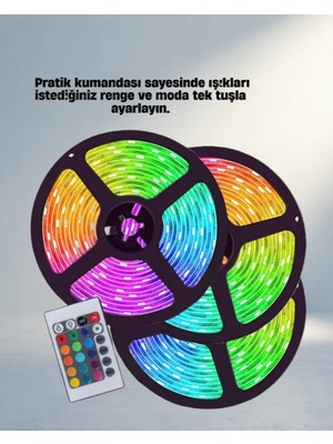 TCX Esnek Rgb Smart Şerit LED Işık 5 Metre Uzaktan Kumandalı