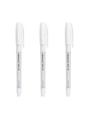 Mey İthalat Beyaz Neon Jel Tükenmez Kalem, 1.0 Mm, 2 Adet