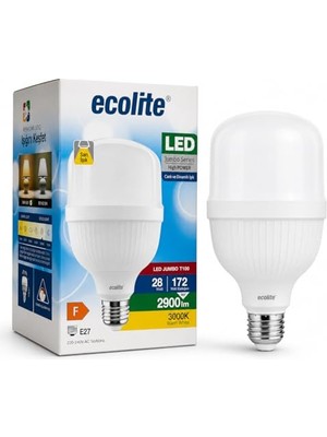 Mey İthalat Jumbo LED Ampul 28W (172W Eşdeğer), E27 Duy, 3000K Sarı Işık, 2900 Lümen, 149X100 Mm, Ac 220V, Dimmer Uyumlu Değil