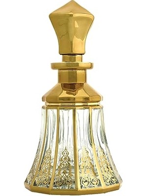 Mey İthalat Parfüm Esans Cam Şişesi Gold Boş Esans Cam Şişesi Dekoratif Vitrin Şişesi 150 Ml. X003-150 Ml-2