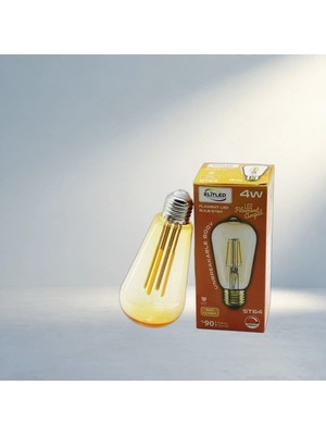 TCX Rustik Gold Renkli Filament LED Ampul E27 500 Lumen Kırılmaz Gövde
