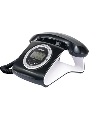 Mey İthalat U00073 Retro Kablolu Telefon, Beyaz
