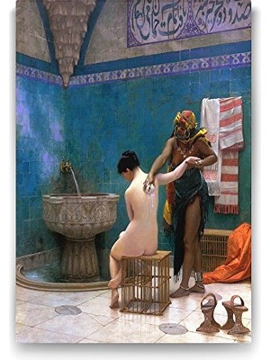 Mey İthalat Osmanlıda Hamam Tablosu - 100X140 cm