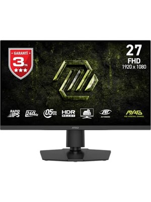 Mey İthalat 27 Mag 272PF X24; Gaming Monitör, Fhd, 16:9 Flat, Rapid Ips, 240Hz, 0.5ms (Gtg) Adaptive-Sync, Pivot