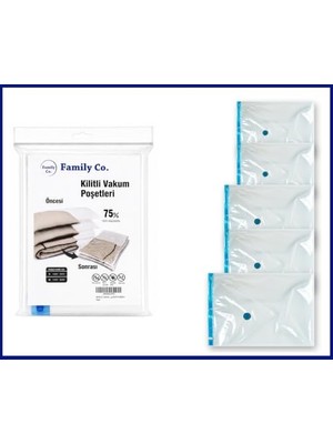 Mey İthalat Vakumlu Hurç Poşet Seti 5 Parça 50X70-2,60X80-2,80X100-1