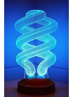 Mey İthalat Helezon Tasarımlı 3D Görünümlü LED Lamba