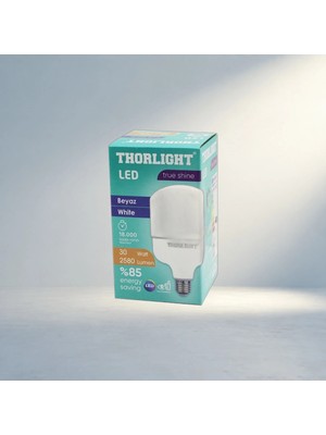 TCX Yüksek Parlaklıkta Beyaz LED Ampul E27 T-Shape 30W Enerji Tasarruflu