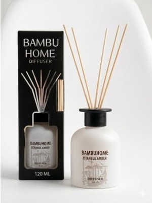 Mey İthalat Istanbul Amber Aromalı Oda ve Ofis Difüzörü, Reed Diffuser 120 ml