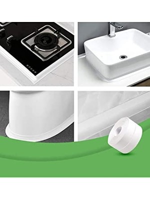 Mey İthalat 320 cm x 37 mm Su Geçirmez Kenar Bant Sızdırmazlık Bandı Lavabo Bantı Banyo Mutfak Lavabo Küvet Duş Teknesi