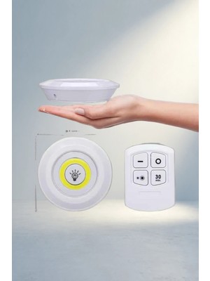 TCX Uzaktan Kumandalı 3'lü LED Lamba Beyaz Işık Seti
