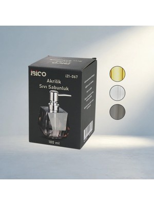 TCX Şeffaf Renkli Akrilik Sıvı Sabunluk Modern Tasarım 180ML