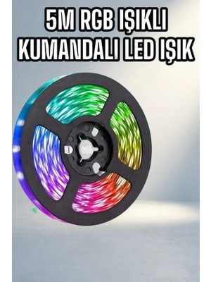 TCX Kumandalı LED Şerit Işık 5 Metre Renkli