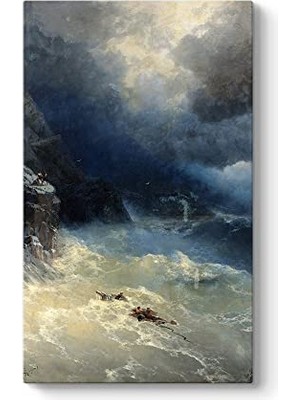 Mey İthalat Ivan Ayvazovski Fırtına Duvar Tablosu, 60 x 100