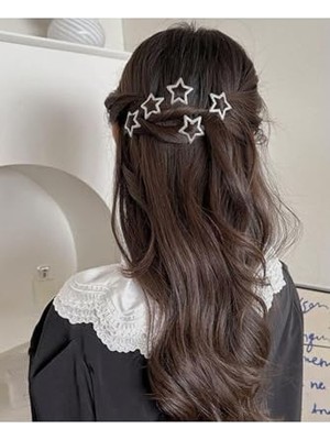 Mey İthalat 8'li Yıldız Çıt Çıt Toka, Y2K Star Style