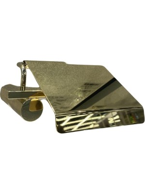 Mey İthalat Pıvot Kapaklı Tuvalet Kağıtlığı Altın 63X137X161 mm