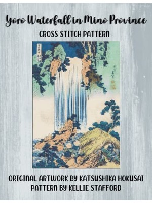 Mey İthalat Katsushika Hokusai Eseri Yoro Şelalesi Kanaviçe Deseni