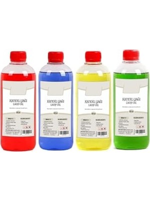 Mey İthalat Dünya Magnet Kandillo 4'lü Set, Sarı Kırmızı Mavi Yeşil, Kandil Yağı, Kokusuz, 4X250 Ml, Iç Mekan Gaz Lambası