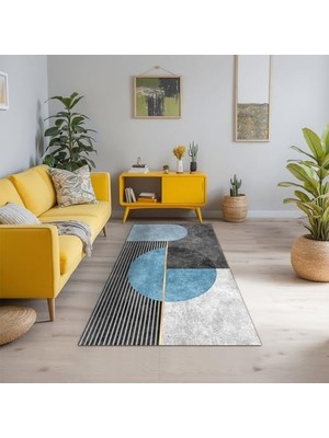 Mey İthalat Modern Şönil Kaymaz Doğal Pamuk Tabanlı Yıkanabilir Antibakteriyel Çevre Dostu Salon Halısı 200X300