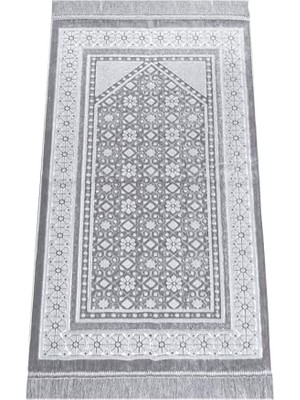 Mey İthalat Kadife Seccade Inci Velvet Pearl - Gri
