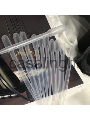 Mey İthalat Epoksi Damlalık Pipet 5 Adet 3 ml Şeffaf Polietilen Reçine Pipeti Hobi El Işi Sanat Malzemesi