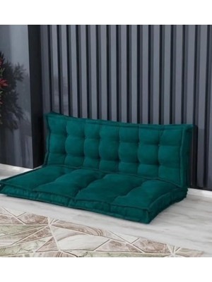 Mey İthalat 130X70 cm Yeşil Palet Minderi, Alt-Üst Takım; Oturma, Yer, Tv Izleme ve Bahçe Kullanımı
