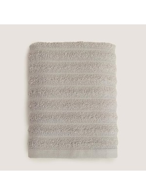 Mey İthalat Waved %100 Pamuk Gri Banyo Havlusu 70X140 cm