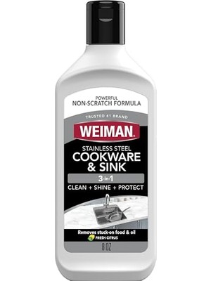 Mey İthalat Lavabo Paslanmaz Çelik Temizleyici ve Polish, 8 Fl Oz
