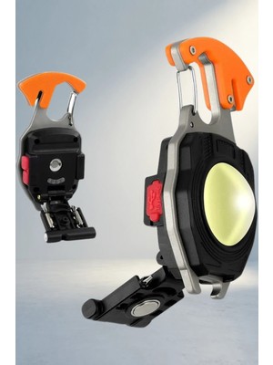 Gees Global Kompakt 7 Modlu Mini LED Lamba USB Şarjlı Anahtarlık