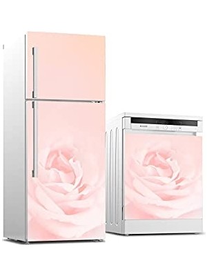 Mey İthalat Sticker Kaplama, Pembe Gül, Buzdolabı ve Bulaşık Makinası Beyaz Eşya
