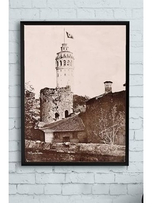 Mey İthalat PSTER10903 Eski Manzara Nostaljik Çerçeveli Tablo (30 x 40 Cm)