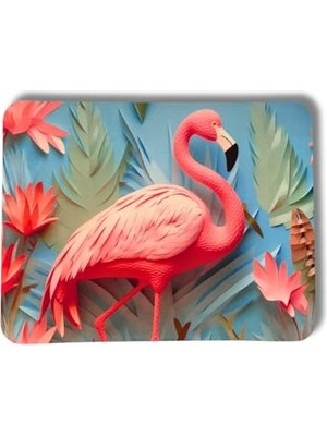 Mey İthalat Bulaşıklık, Bulaşık Kurutma Örtüsü Tezgah Üstü Bulaşık Mutfak Matı 3 D Desenli Süper Emici (Flamingo)