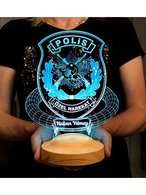 Mey İthalat Polis Özel Harekat Kişiye Özel Özel Harekat Amblemli LED Lamba