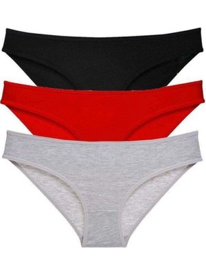 Pileli Store 3 Adet Süper Eko Set Likralı Kadın Slip Külot 540